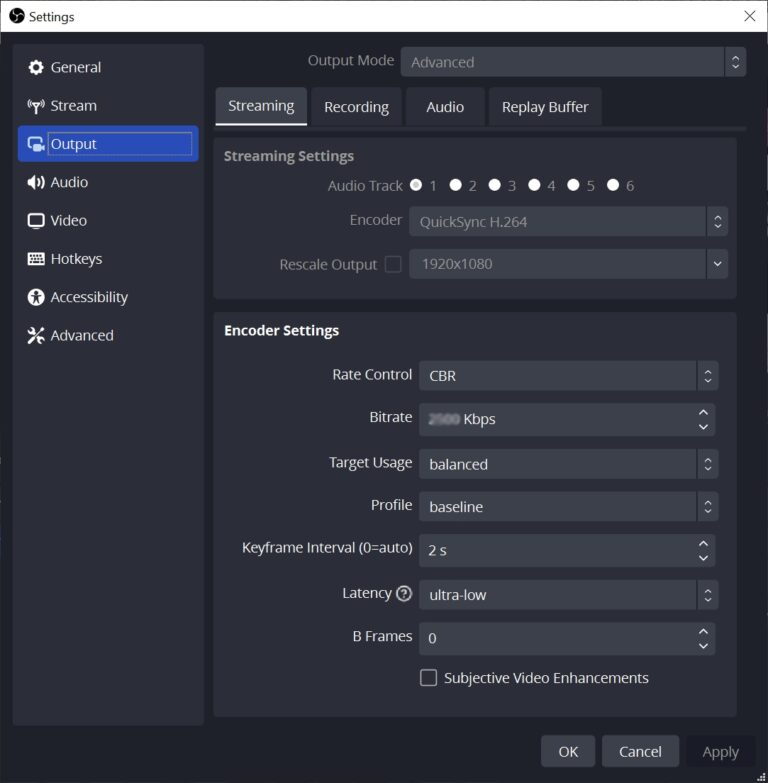 Required Encoder Settings for OBS - Streamster Knowledge Base